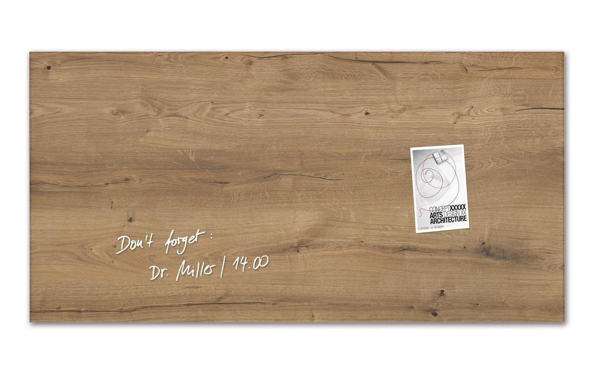 Sigel Whiteboard – 91 × 46 cm, Glas, magnetisch, Wandmontage, inkl. SuperDym Magnetwürfel, Montagesatz