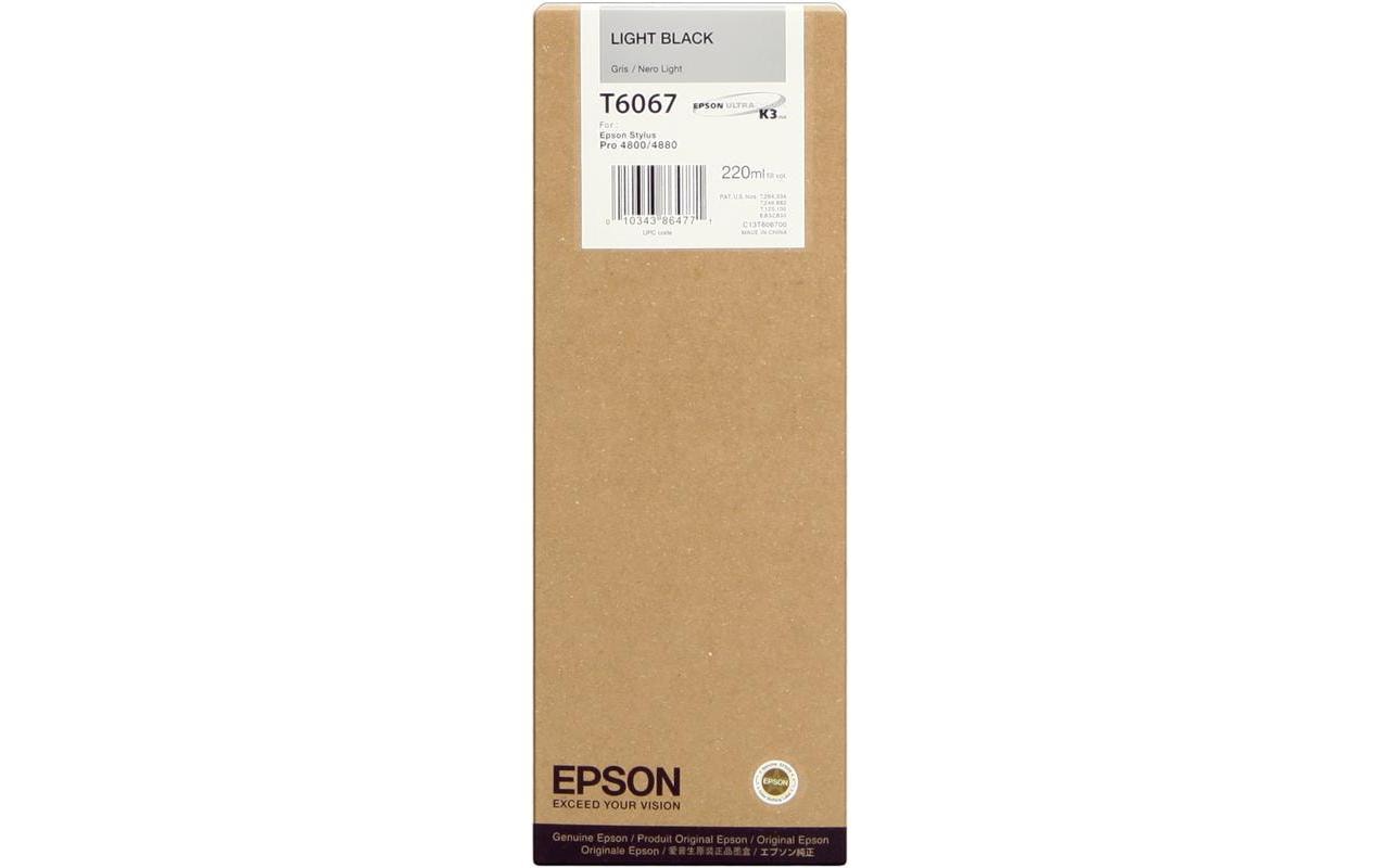 Epson Tintenpatrone C13T606700, Hellschwarz, 220 ml, Original – für Stylus Pro 4800, 4880