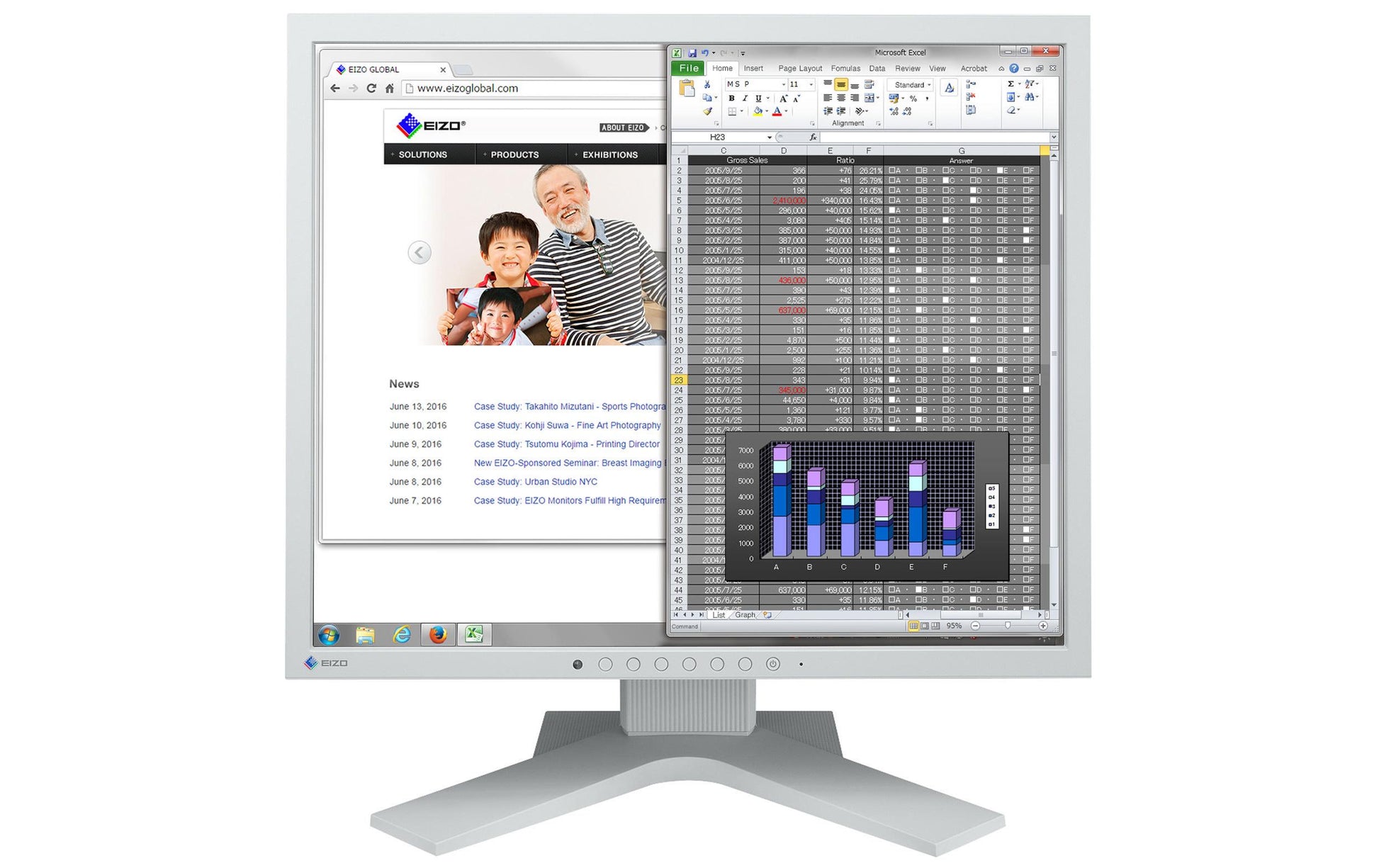 EIZO S1934H Swiss Edition – Monitor, 19", 1280 × 1024 (SXGA), IPS, 60 Hz, 250 cd/m², VESA 100 × 100, Grau