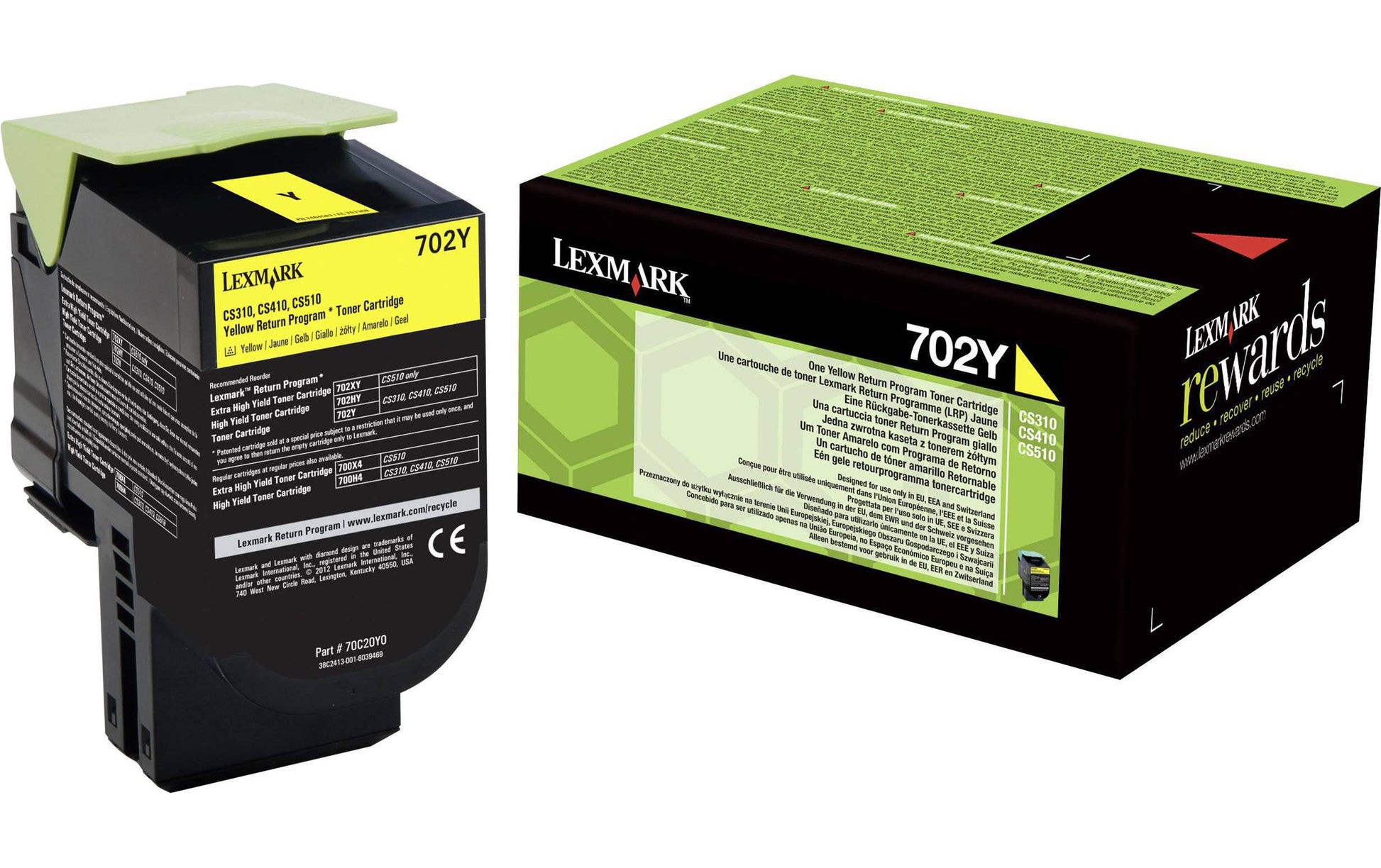 Lexmark Toner 70C20Y0 – Gelb, 1000 Seiten – für Lexmark CS310/CS510