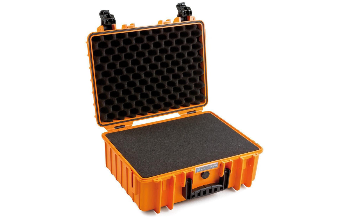 B&W Cases 5000/O/SI – Hartschalenkoffer, PP, Orange, 47 × 19 × 36.5 cm