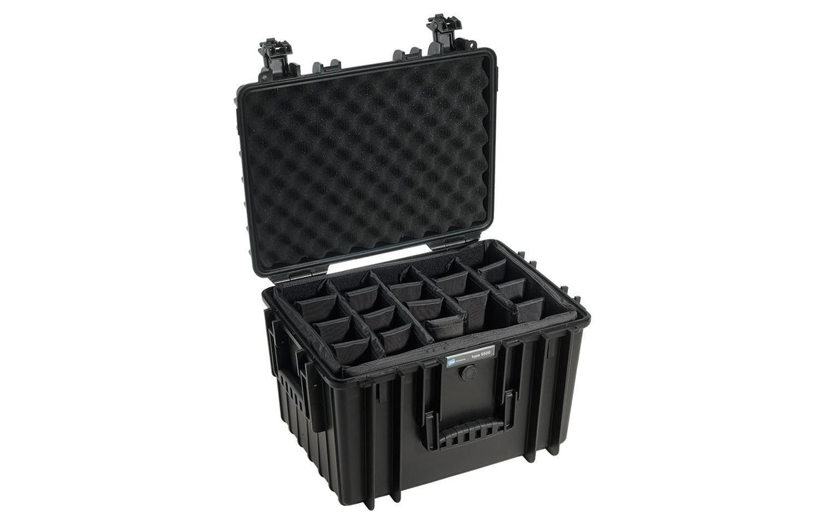 B&W Cases B&W – Outdoor-Koffer Typ 5500 RPD, 365 × 495 × 315 mm, Kunststoff (PP), Schwarz, IP67
