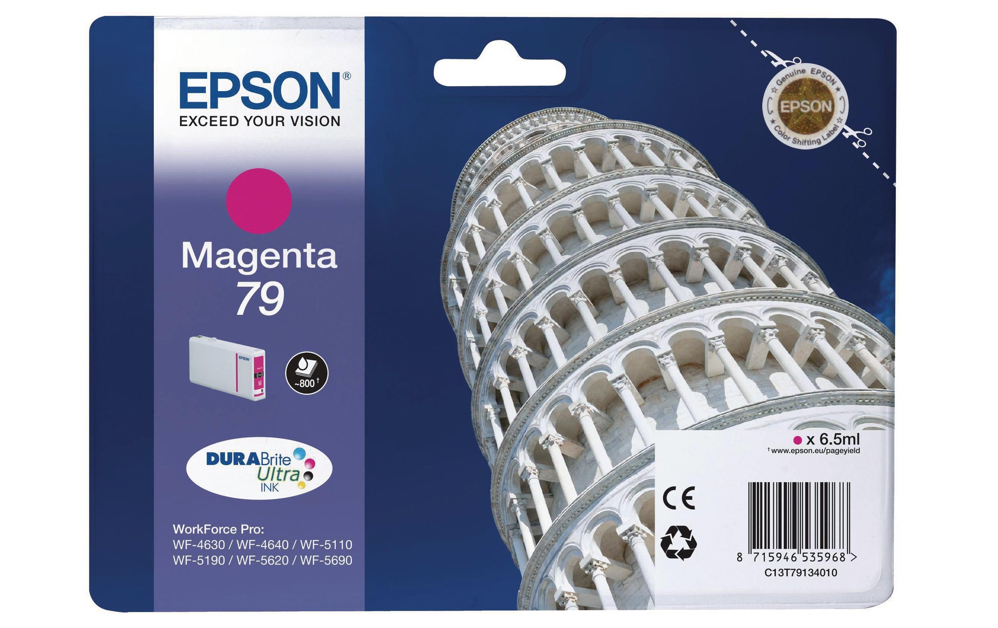 Epson Tintenpatrone 79, magenta, 800 Seiten, original – für Epson-Drucker