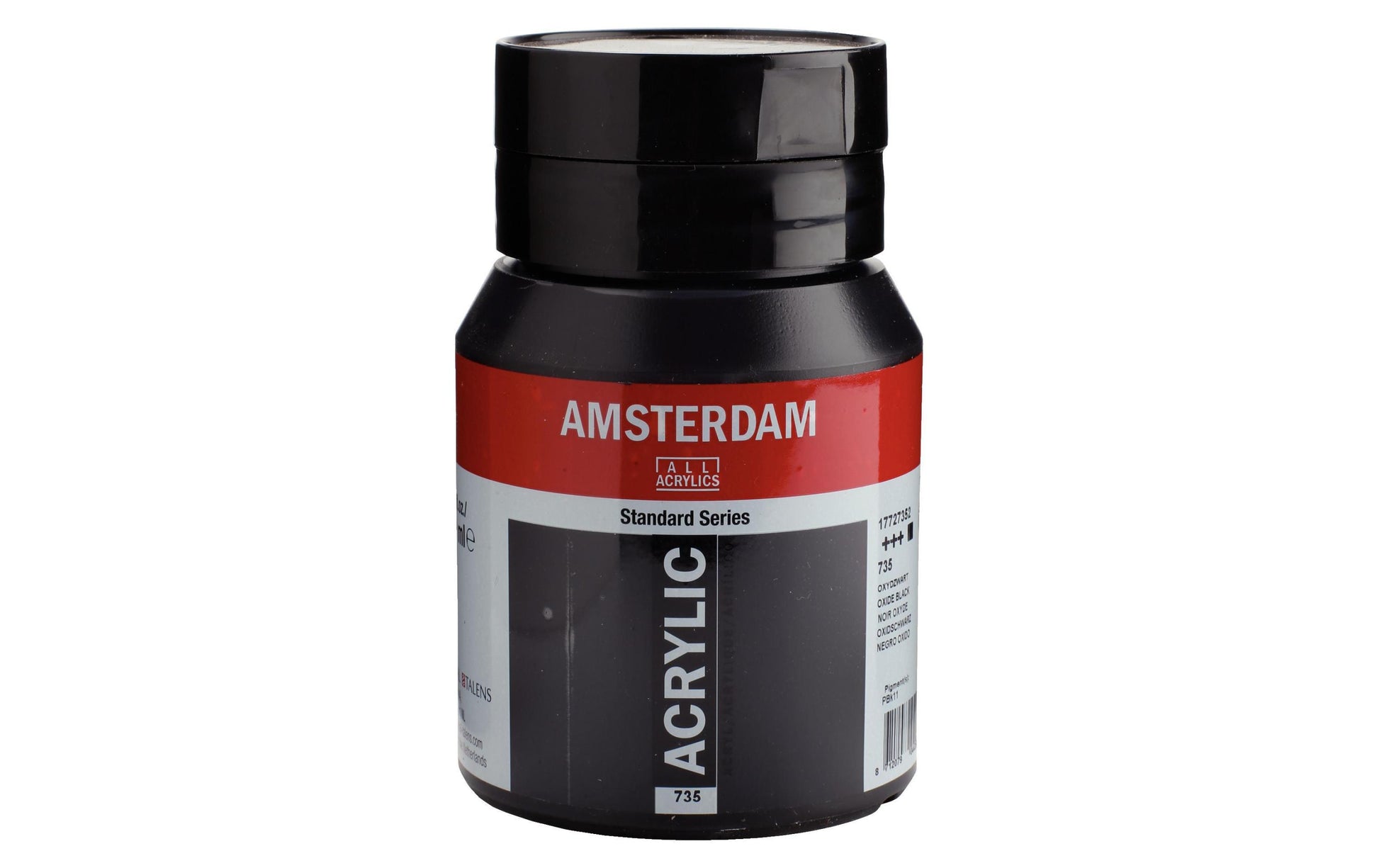 Royal Talens Amsterdam – Acrylic Standard – Acrylfarbe – Schwarz, 500 ml