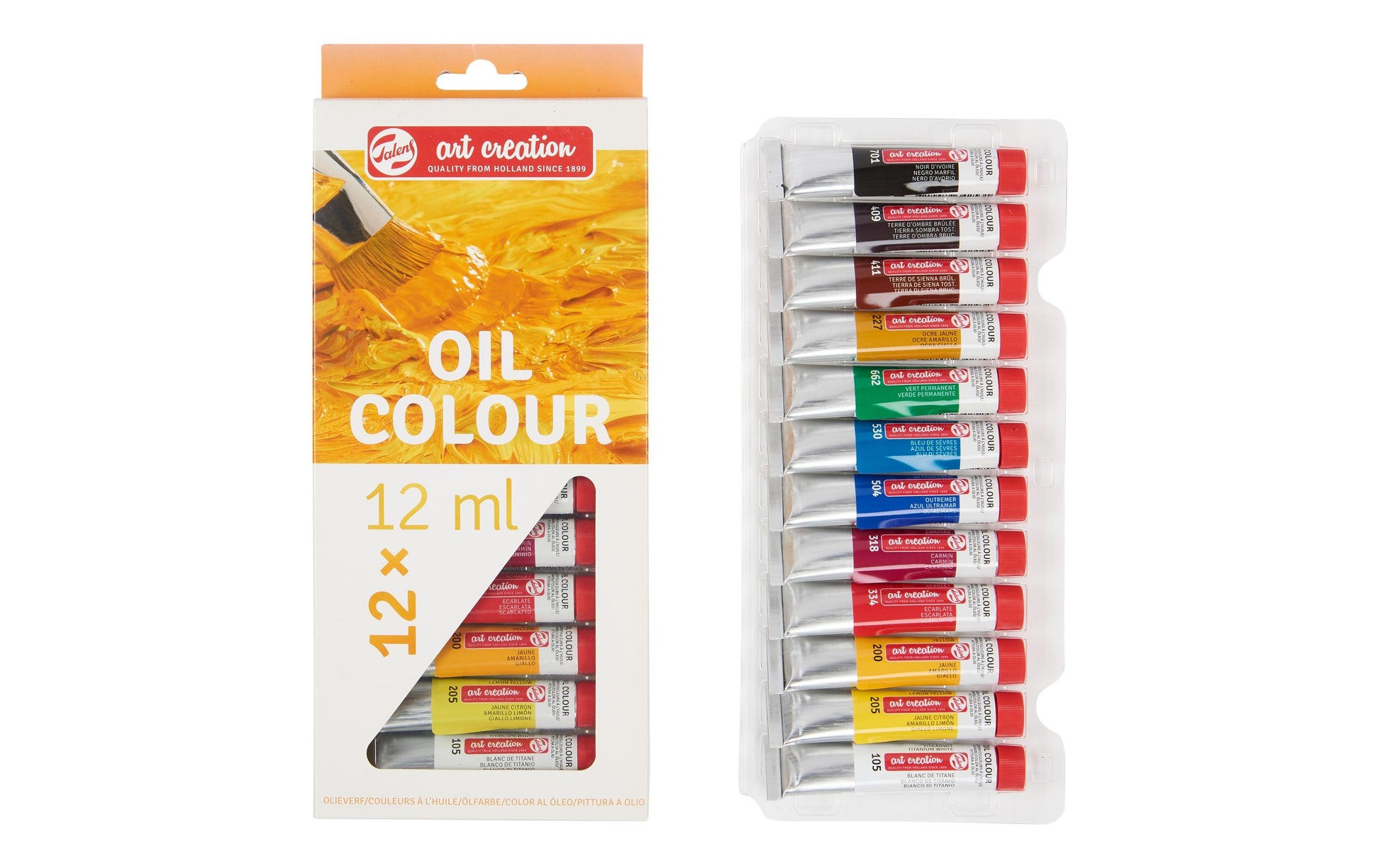 Talens Ölfarbe – 12 Farben, 12×12 ml (144 ml)