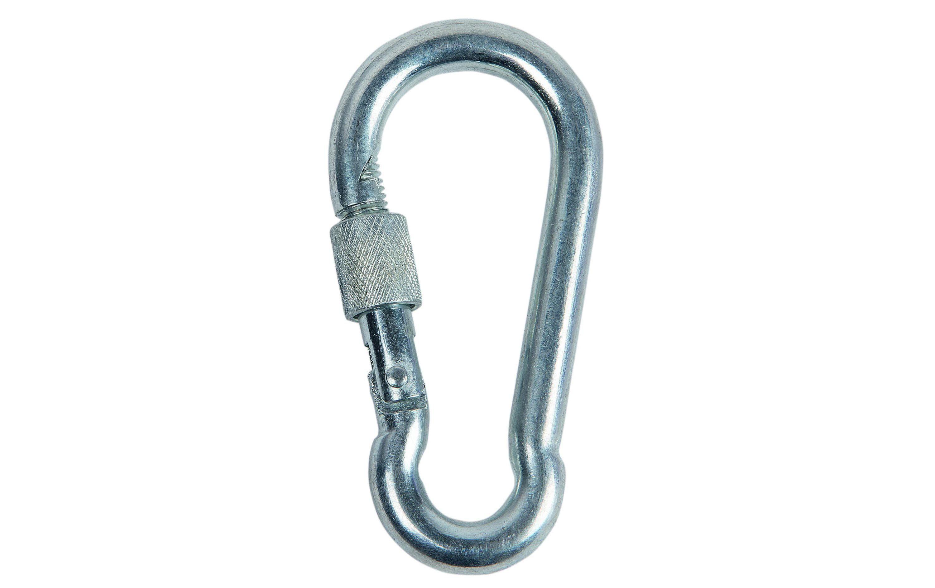 Meister Karabinerhaken – Tragkraft 250 kg, Länge 9 cm, Durchmesser 9 mm, verzinkt