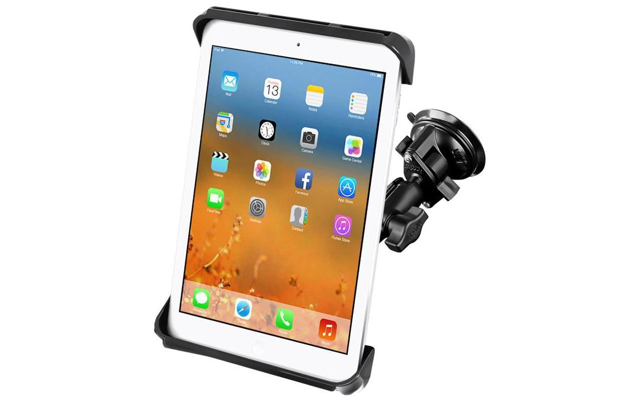 RAM Mounts Fahrzeug-Dock für Apple iPad 9,7", Amazon Fire HD 10, Samsung Tab 8,9" – Saugnapf – Schwarz