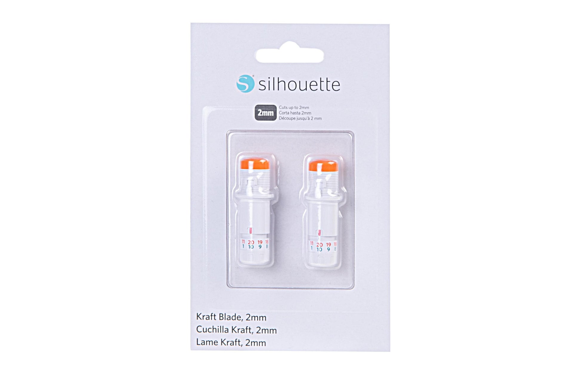 Silhouette Ersatzklinge, Orange, Weiss – für Portrait 2, Cameo 3, Cameo 4 und andere