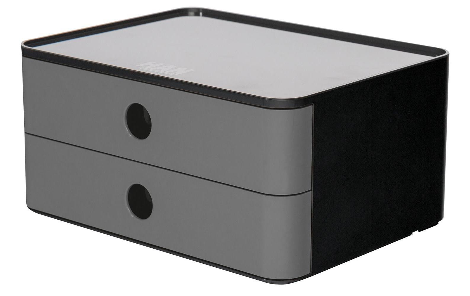 HAN Allison Smart-Box Plus Schubladenelement – 2 Schubladen, Grau/Schwarz, ABS, Polystyrol (PS)