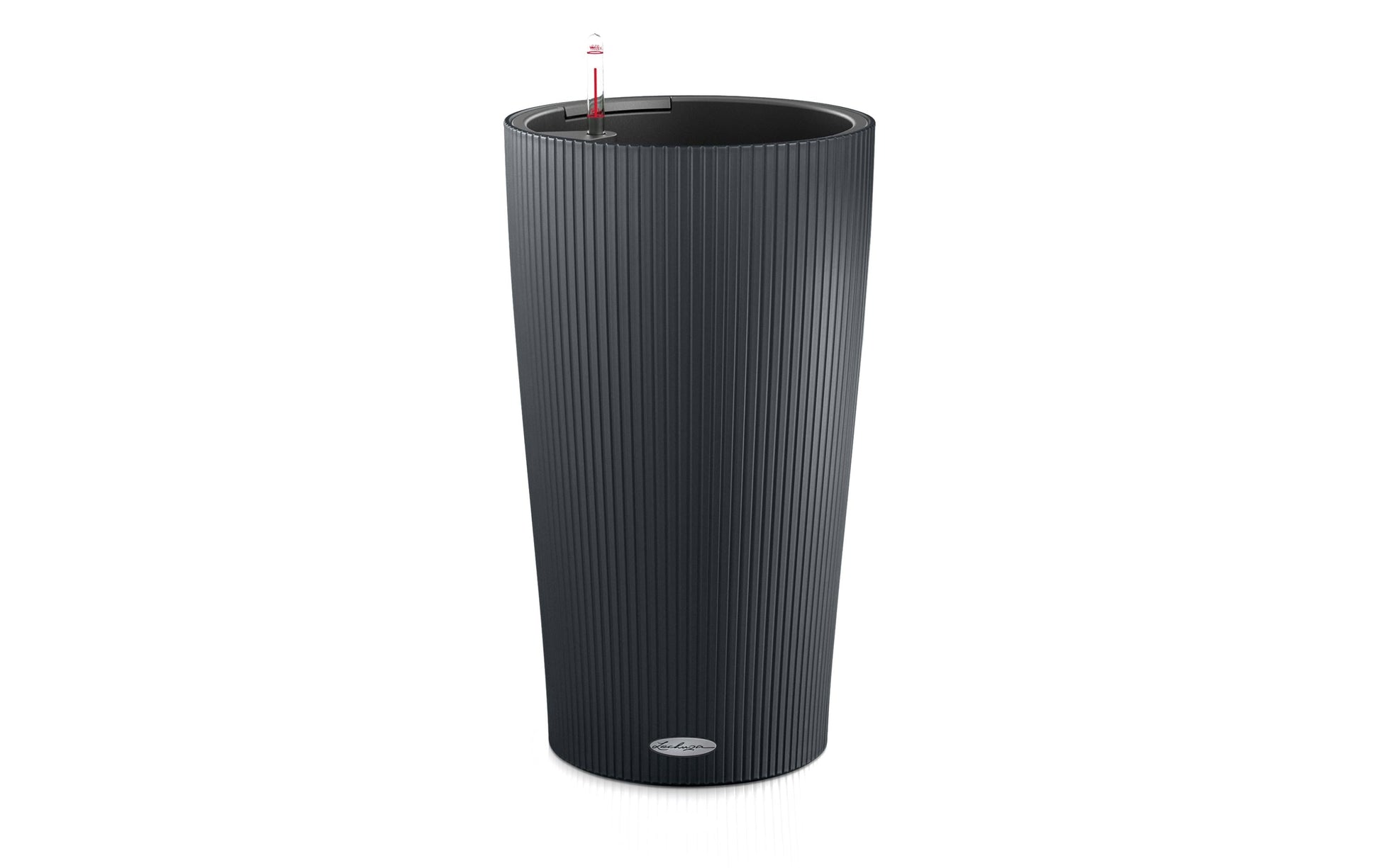 LECHUZA Cilindro Pflanzentopf – Ø 32 × 56 cm – Kunststoff, Grau