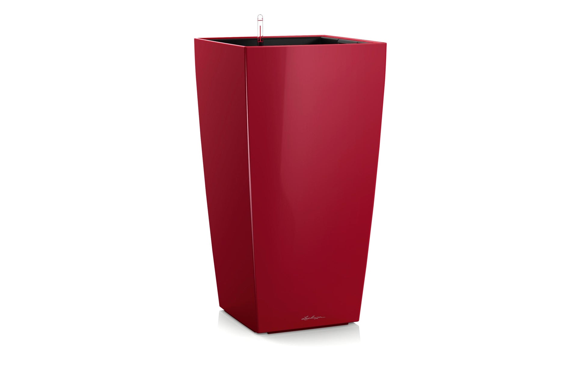LECHUZA Pflanzgefäss – 39,5 × 39,5 × 75,5 cm – Kunststoff, Rot