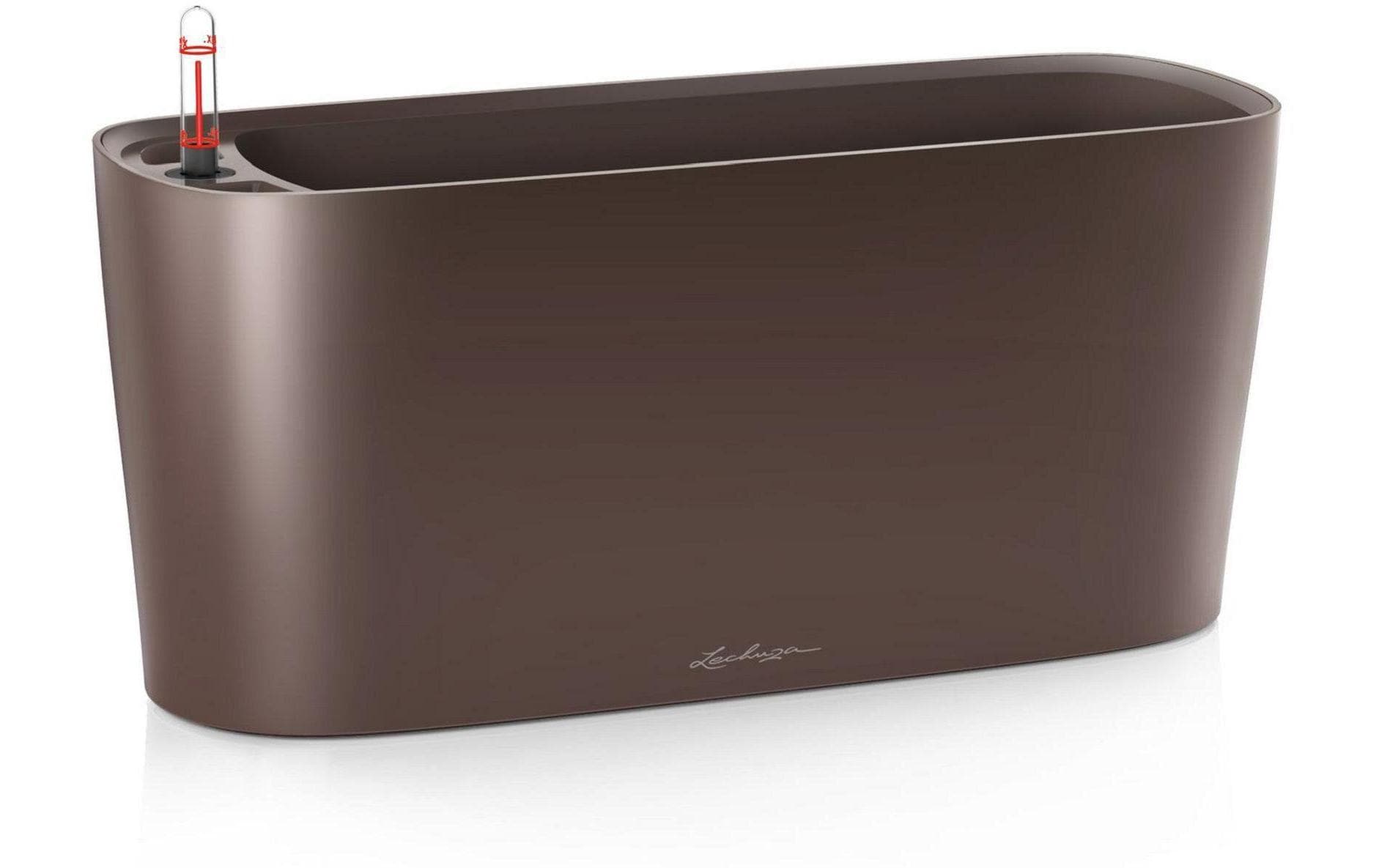LECHUZA Pflanzgefäss – 40 × 15 × 18 cm, 5000 ml – Polypropylen & Kunststoff, braun