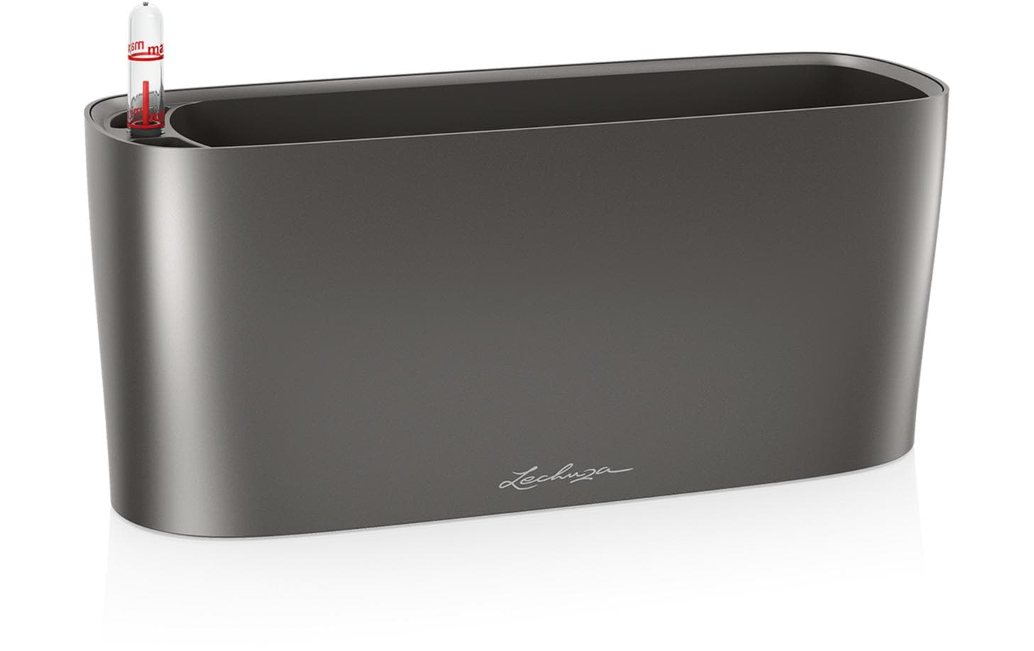LECHUZA Pflanzgefäss – 30 × 13 × 11 cm – Polycarbonat & Polypropylen, Anthrazit