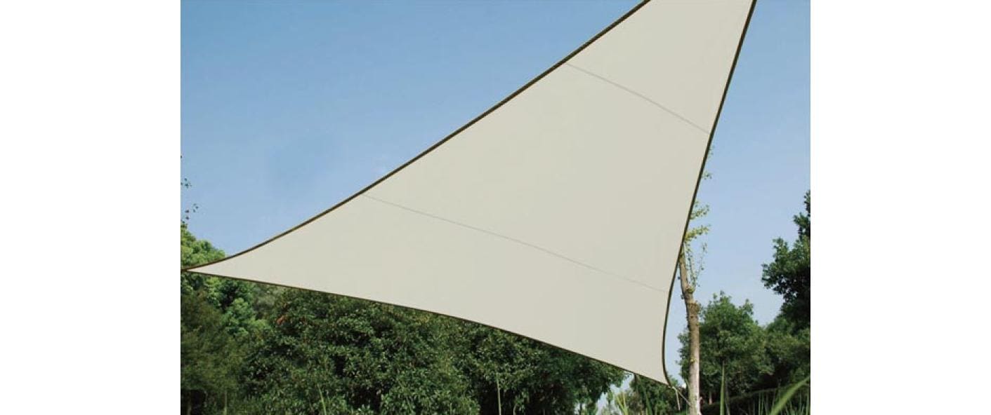 Perel Sonnensegel – 360 × 360 × 360 cm, Beige, Polyester, 160 g/m²