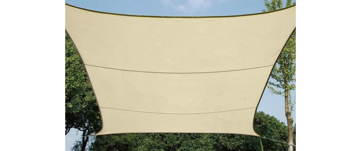Perel Sonnensegel – 5 × 5 m – Polyethylen, champagner