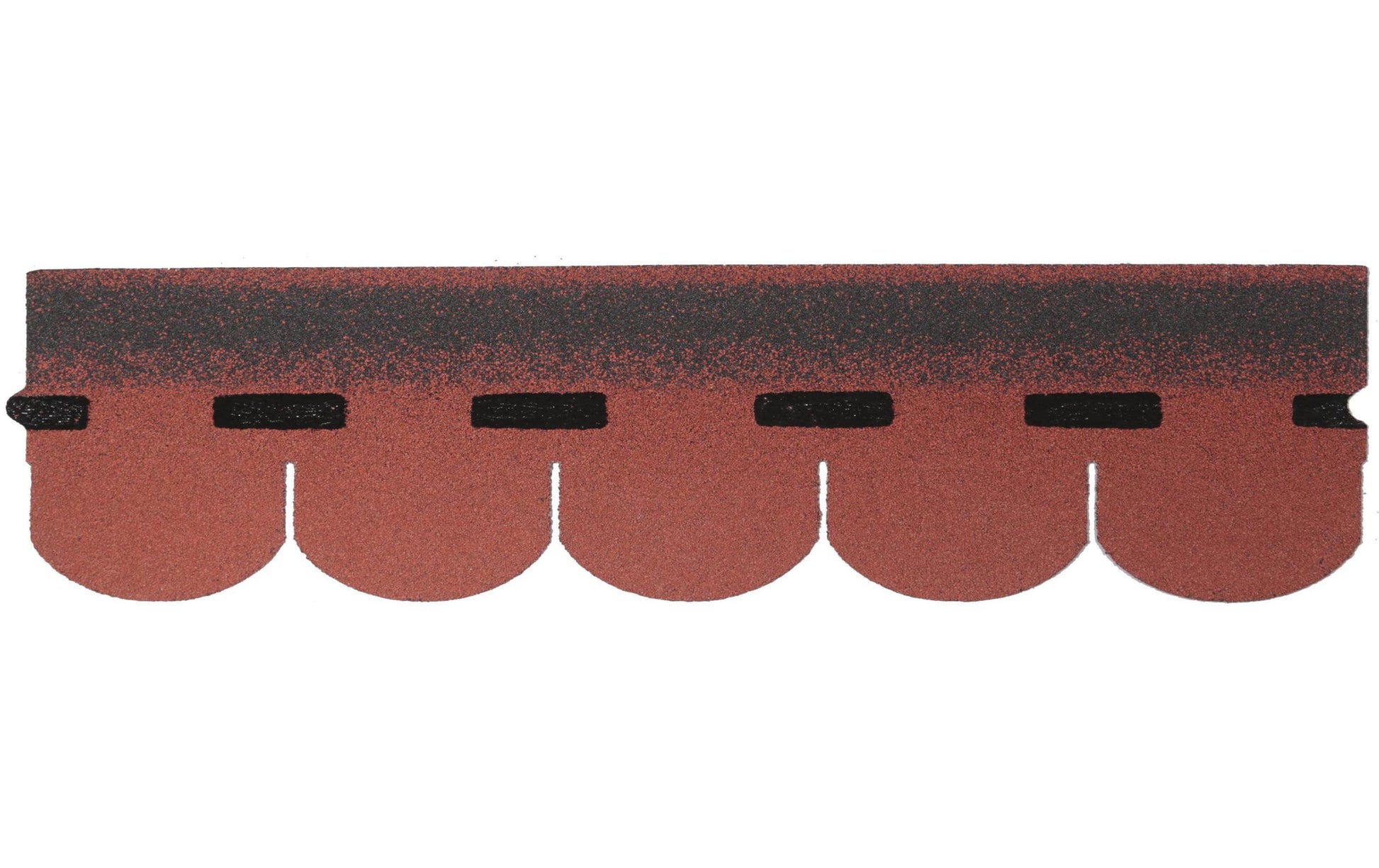 Colibri Bitumenschindeln Biberschwanz – 34 × 80,8 cm, Höhe 4 cm, Bitumen, Rot, 17 Stk.
