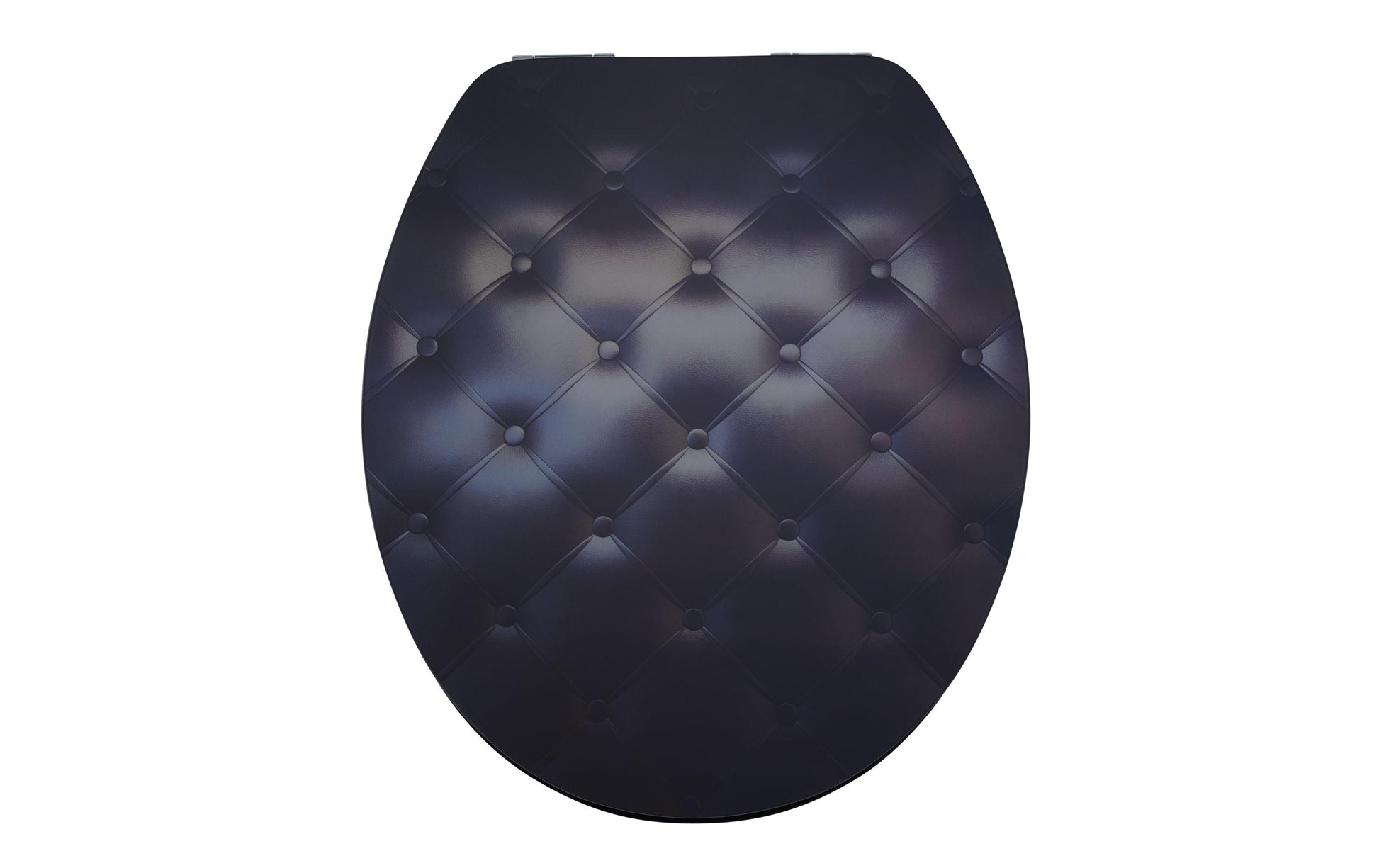 Diaqua WC-Sitz – MDF, schwarz, rund, mit Deckel, 37,8 × 44,6 × 44,6 cm