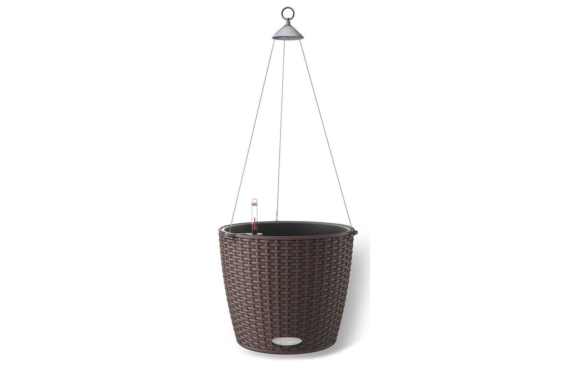 LECHUZA Nido Cottage Korb-Pflanzer – Ø 27 × 23 cm – Kunststoff, braun