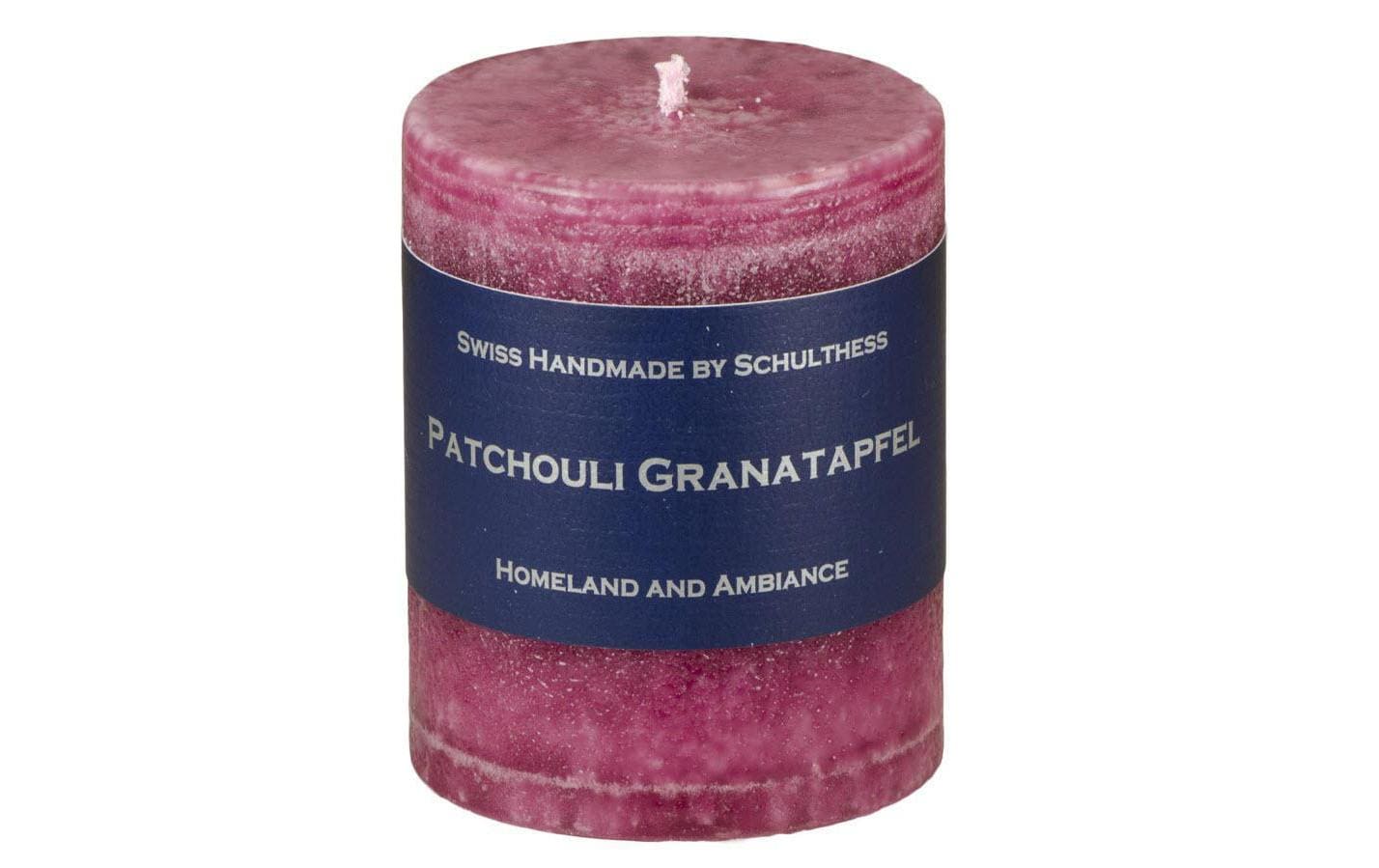 Schulthess Kerzenhandwerk Duftkerze – Patchouli Granatapfel – Ø 7 × 8 cm