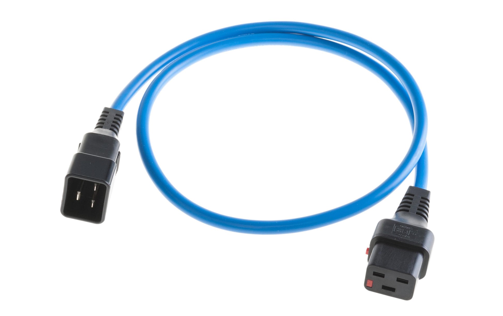 ACT IEC LOCK – Netzkabel, IEC C19 auf IEC C20, 1 m, Blau