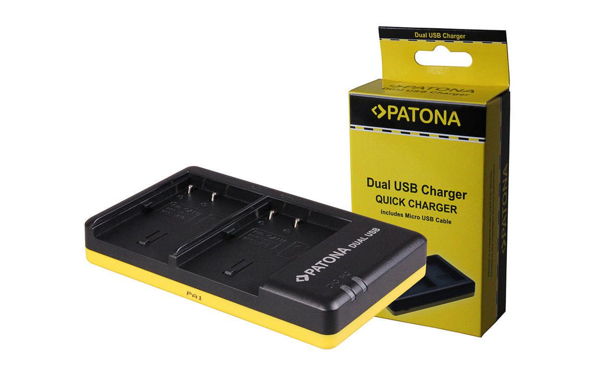 PATONA Dual Ladegerät BLN-1 Akkulader – für Olympus OM-D, E-M5, E-M1 und andere – 2-fach, USB