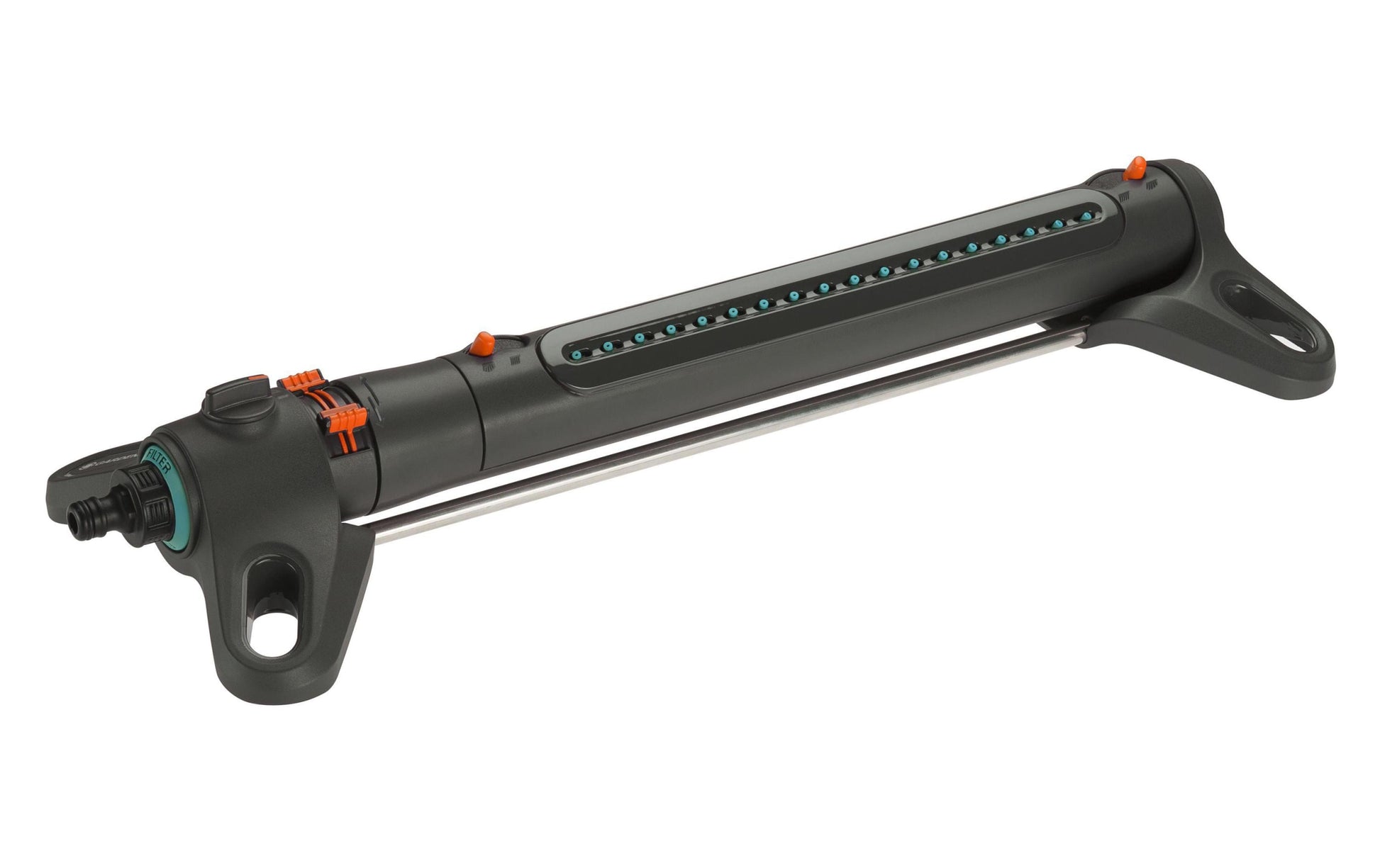 Gardena Viereckregner AquaZoom L – Sprühbereich 7–21 m, Schwarz