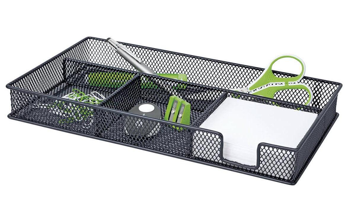 Wedo Multiköcher – 4 Fächer, Schwarz, Metall, B 160 × H 40 × T 290 mm