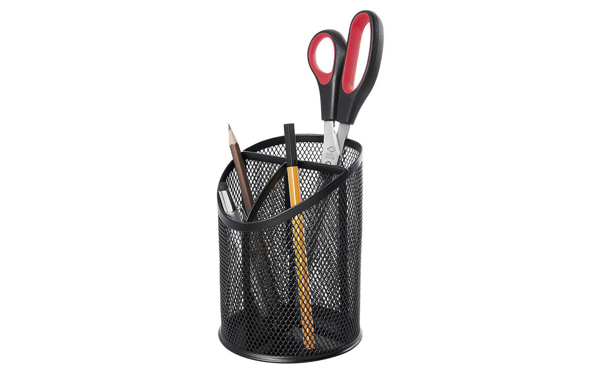 Wedo Stiftehalter – 3 Fächer, Metall, schwarz, 110 × 147 × 110 mm