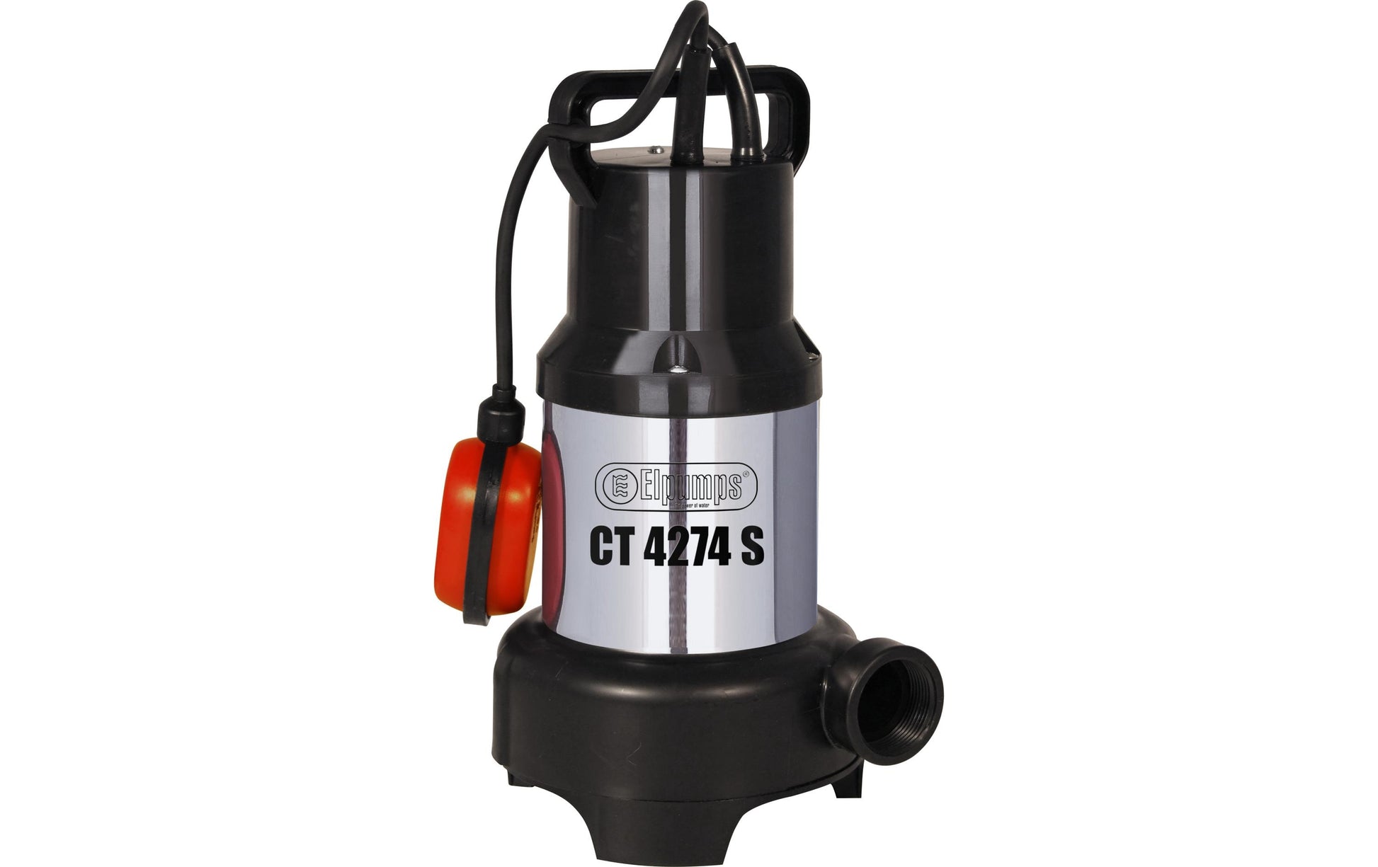 Elpumps Abwasserpumpe CT 4274 S – 16000 l/h, 10 m Förderhöhe, 850 W, 230 V, 1 1/4" IG, IPX8, 10 m Kabel