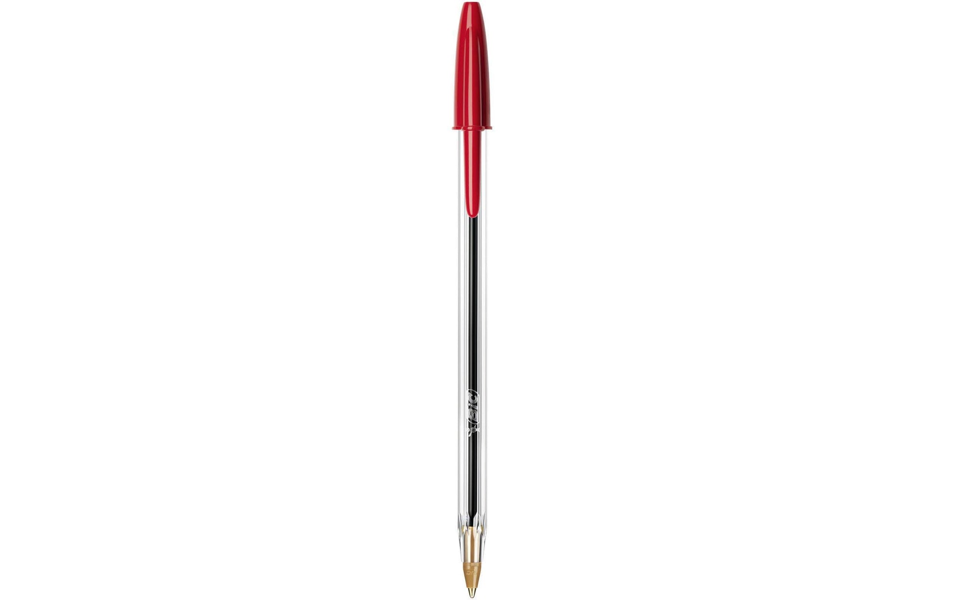 BIC Cristal Original Kugelschreiber – 50er Pack, Rot, Spitze 0,3 mm, Deckel