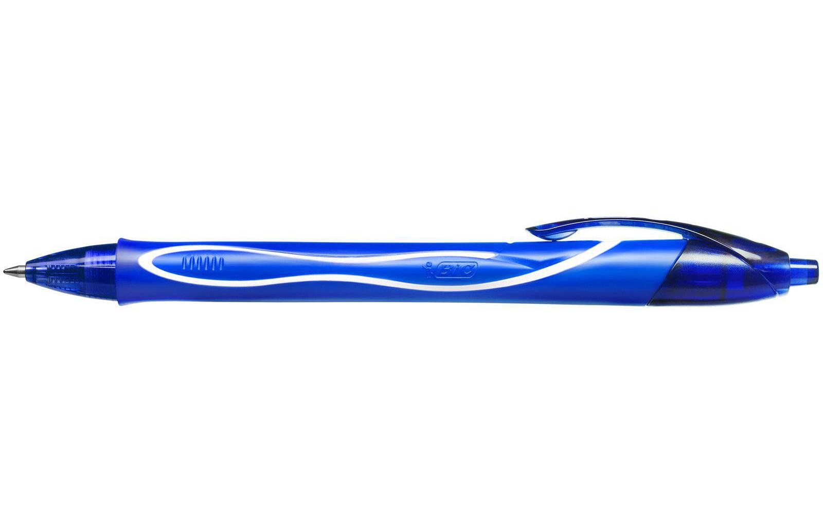 BIC Gel-ocity Quick Dry Gelschreiber, Druckmechanik – Blau, Spitze 0,7 mm, schnelltrocknend, nachfüllbar