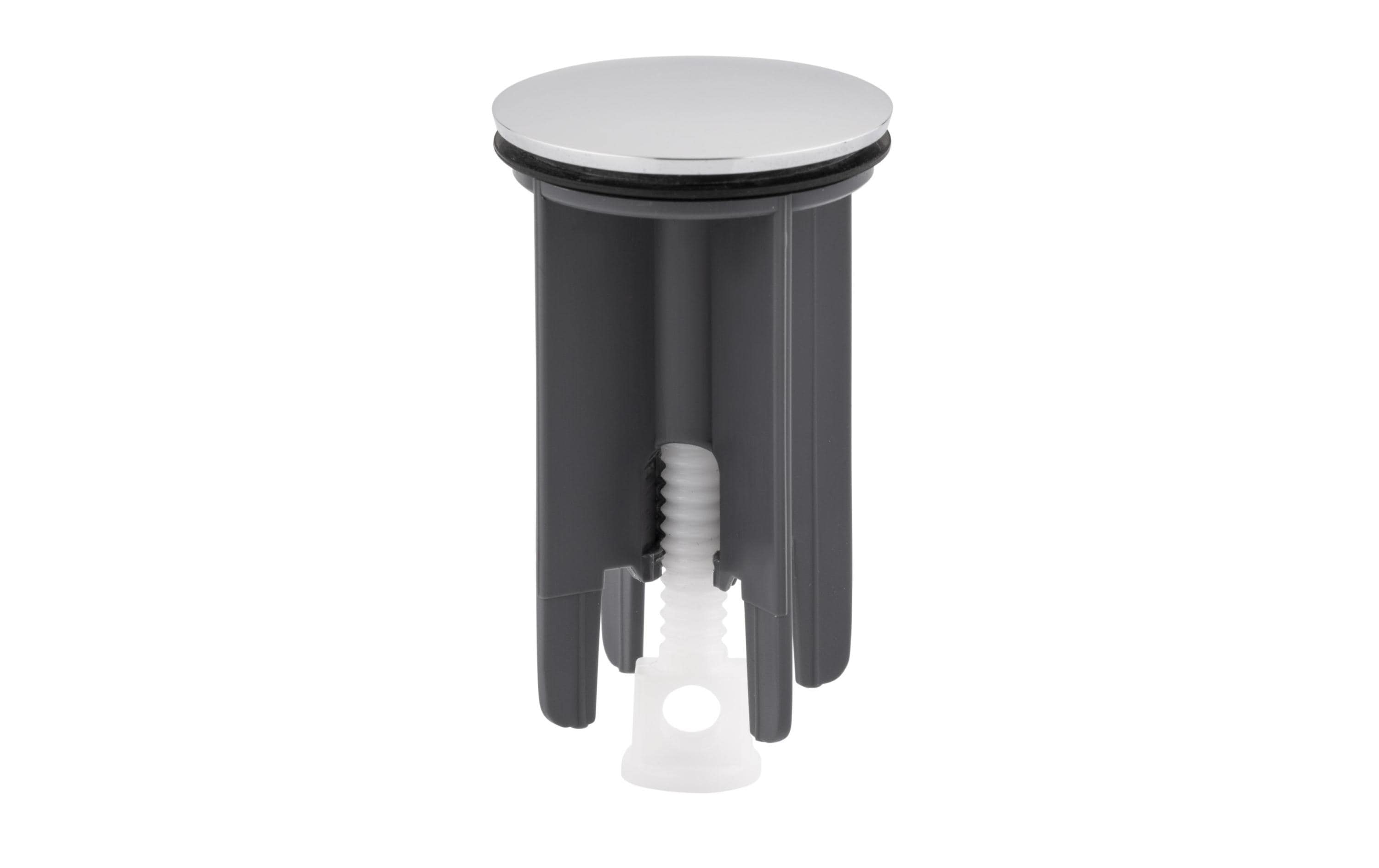 Mateu Ventilstopfen Snap – Ø4 cm, Stahl (beschichtet)/Kunststoff, Chrom