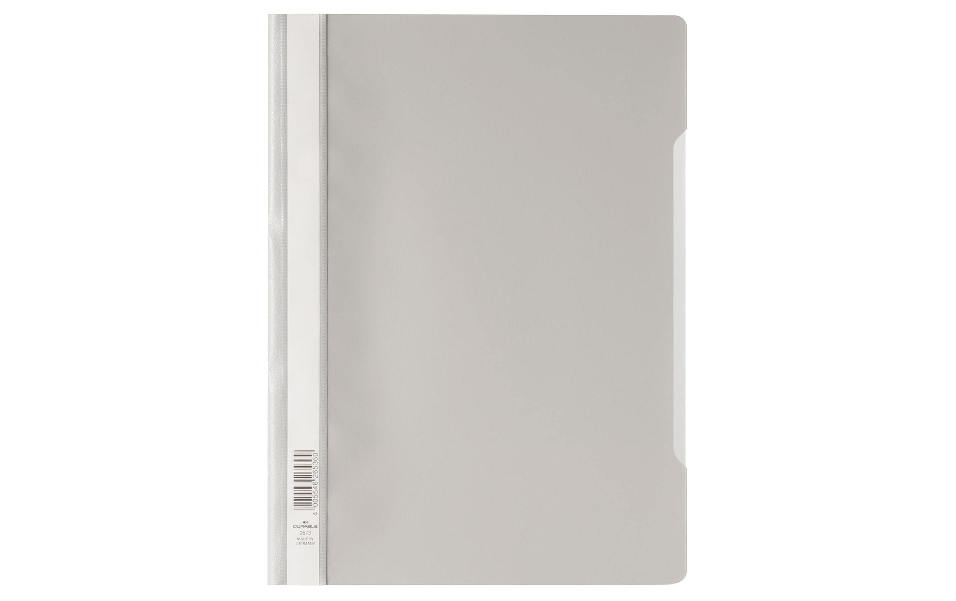 Durable Schnellhefter für A4, Polypropylen (PP), Grau/Transparent – Transparenter Vorderdeckel – 50 Stk