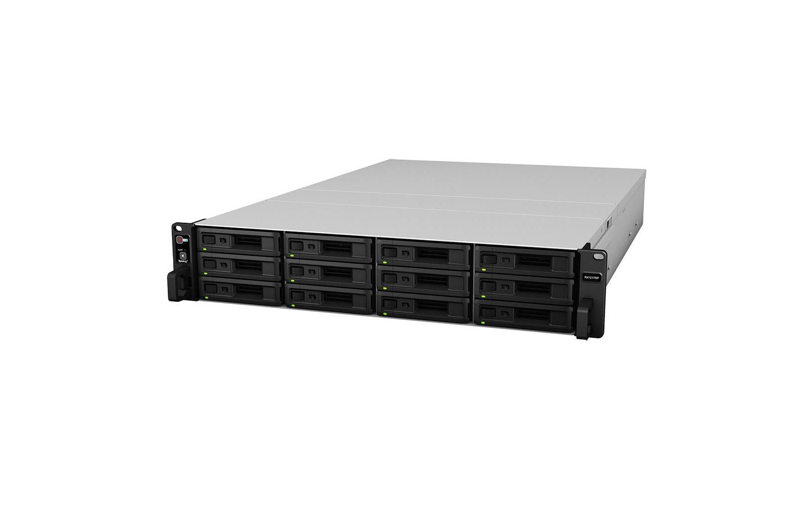 Synology RX1217RP – 12-Bay Rack 2U NAS – redundantes Netzteil, für HDD/SSD, SATA