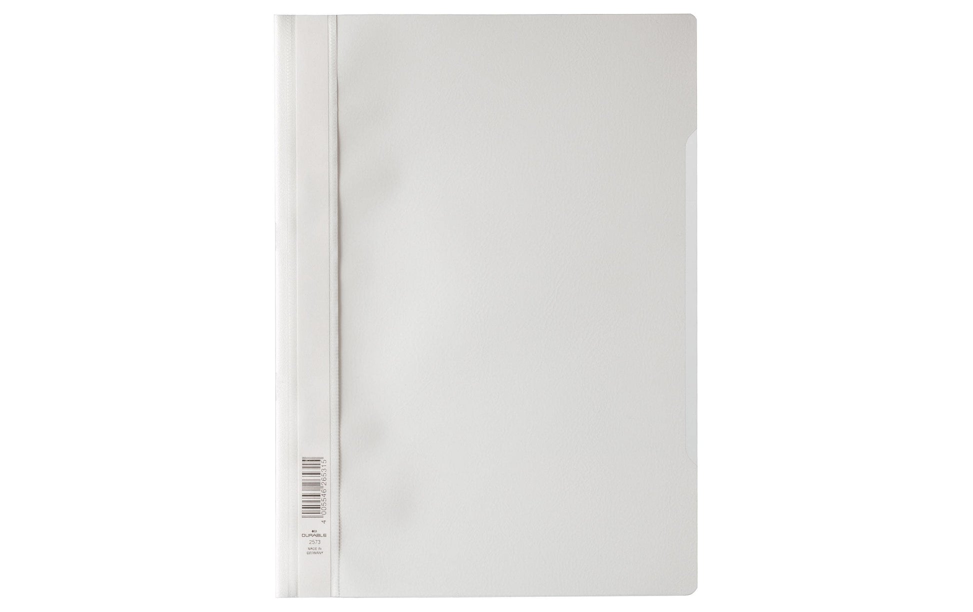 Durable Schnellhefter für A4, Polypropylen (PP), Weiss/Transparent – transparenter Vorderdeckel – 50 Stk