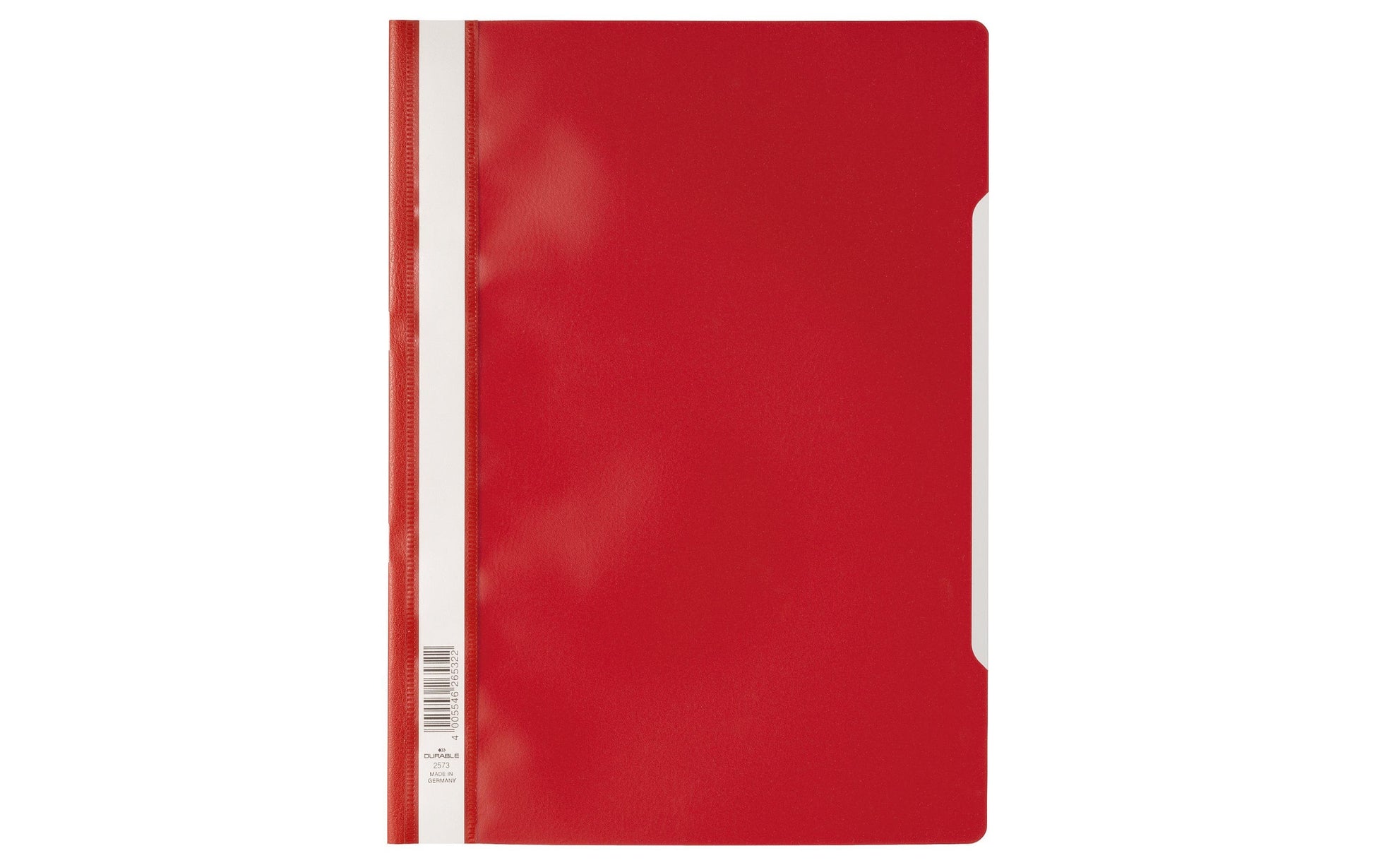 Durable Schnellhefter für A4, Polypropylen (PP), Rot/Transparent – Beschriftungsstreifen – 50 Stk