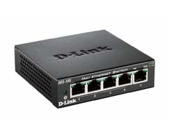D-Link DES-105 – Switch (Unmanaged) – 5×10/100 Mbit/s, L2, Schwarz