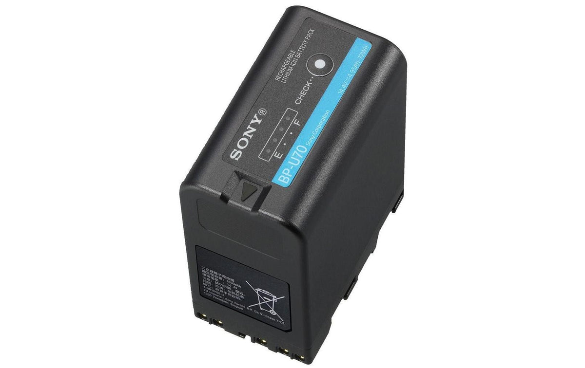 Sony BP-U70 Lithium-Ionen-Akku – 72 Wh (14,4 V, 5 000 mAh) – für Sony PMW-/PXW-Serien