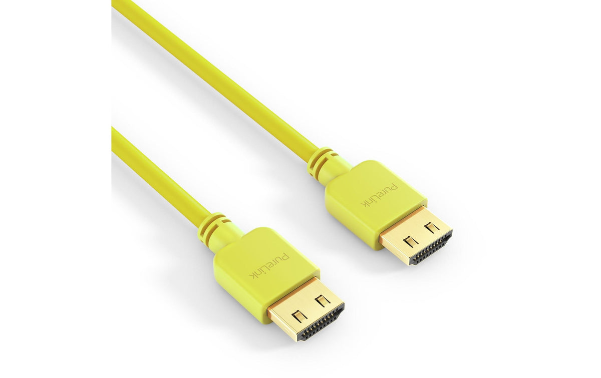 PureLink HDMI Kabel HDMI 2.0 4K 60 Hz – 1,5 m – Ethernet, geflochten – Gelb