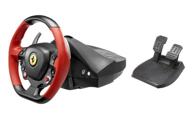Thrustmaster Rennlenkrad Ferrari 458 Spider – Joystick – USB (kabelgebunden), Schwarz, Rot, für Xbox One
