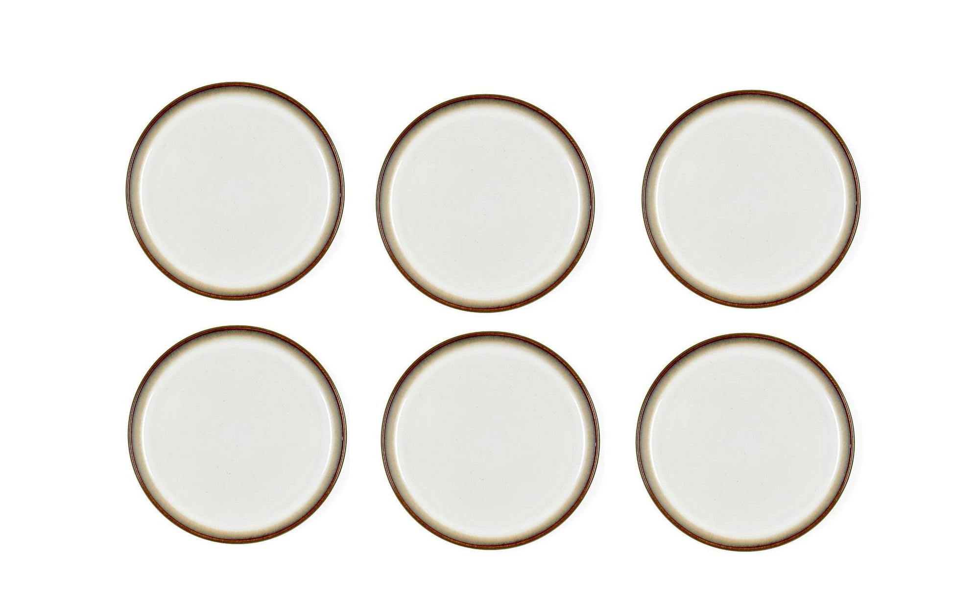 BITZ Dessertteller – 6er Set, Ø 21,0 cm, Steinzeug, Grau, spülmaschinenfest, mikrowellengeeignet