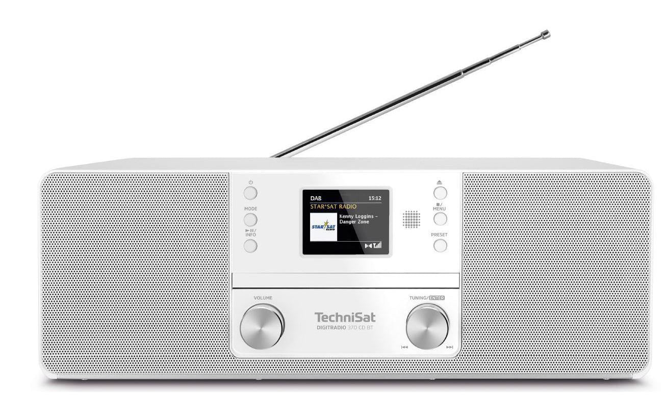 TechniSat DigitRadio 370 CD BT – DAB-/Internetradio – DAB+, UKW, CD, USB – Weiss