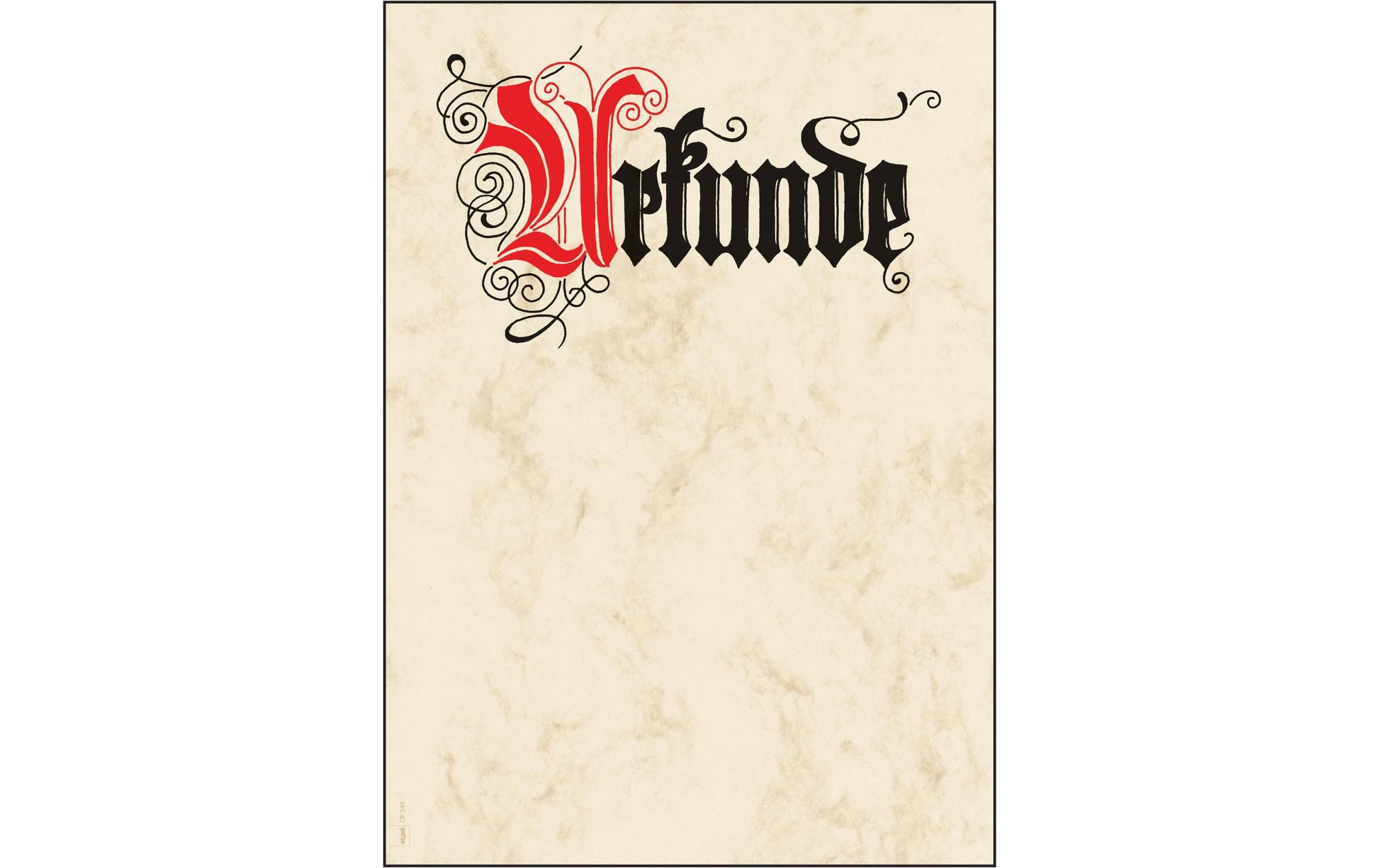 Sigel Design-Papier, Urkunde Kalligraphie, mehrfarbig, A4, 185 g/m², für Inkjet/Laser, 12 Blatt