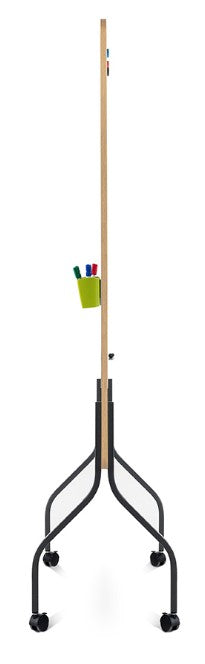 Rocada Whiteboard – 100 × 150 cm, Melamin, magnetisch, Stahlrahmen, mobil, beidseitig