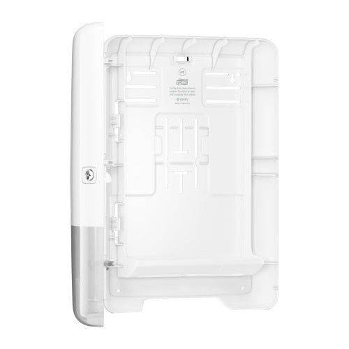 Tork Falthandtuchspender Elevation – für Tork H2, Kunststoff, Weiss, 302 × 444 × 102 mm