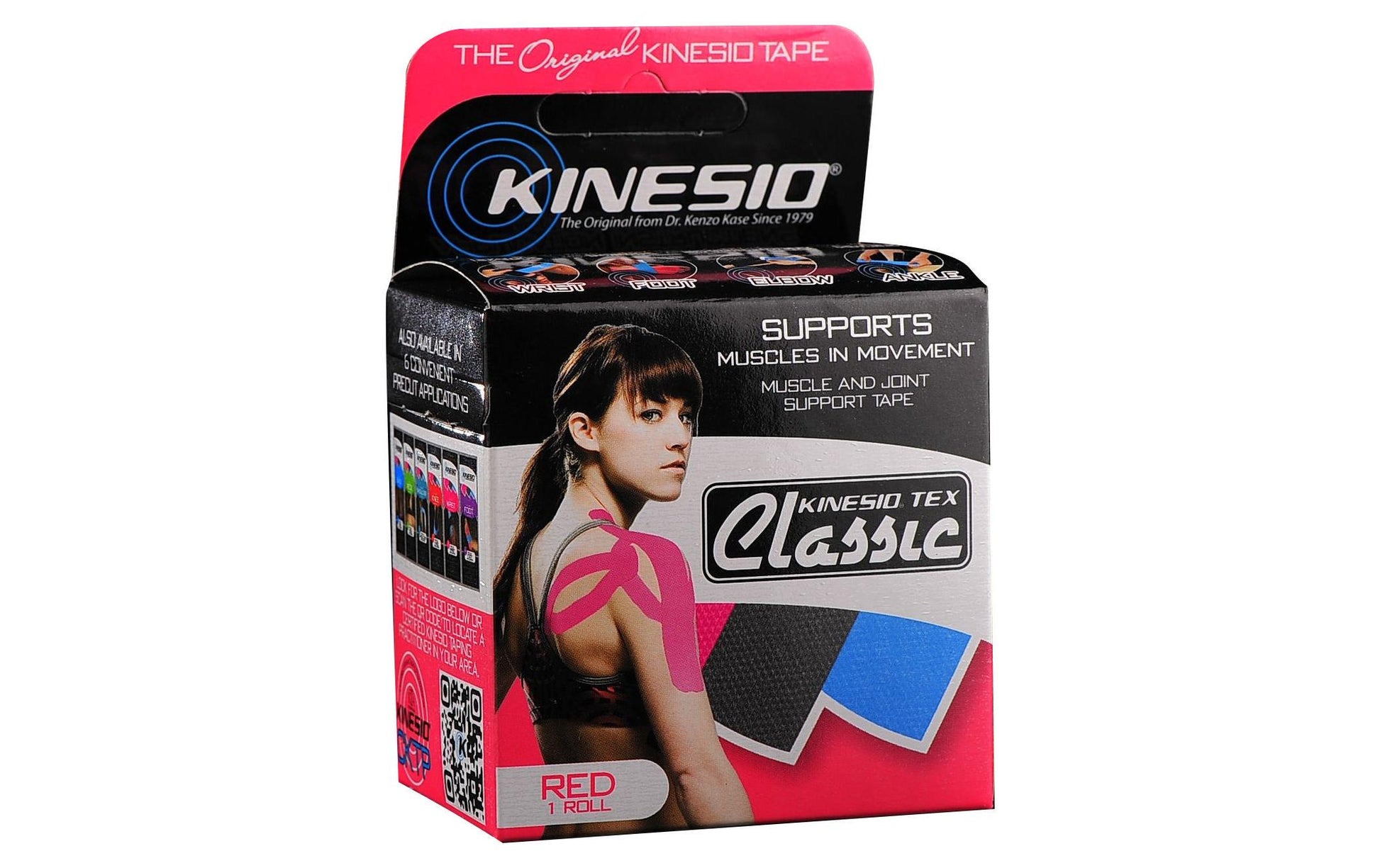 Kinesio Binde Tex Classic – 50 mm × 4 m, rot, Baumwolle, hypoallergen, latexfrei