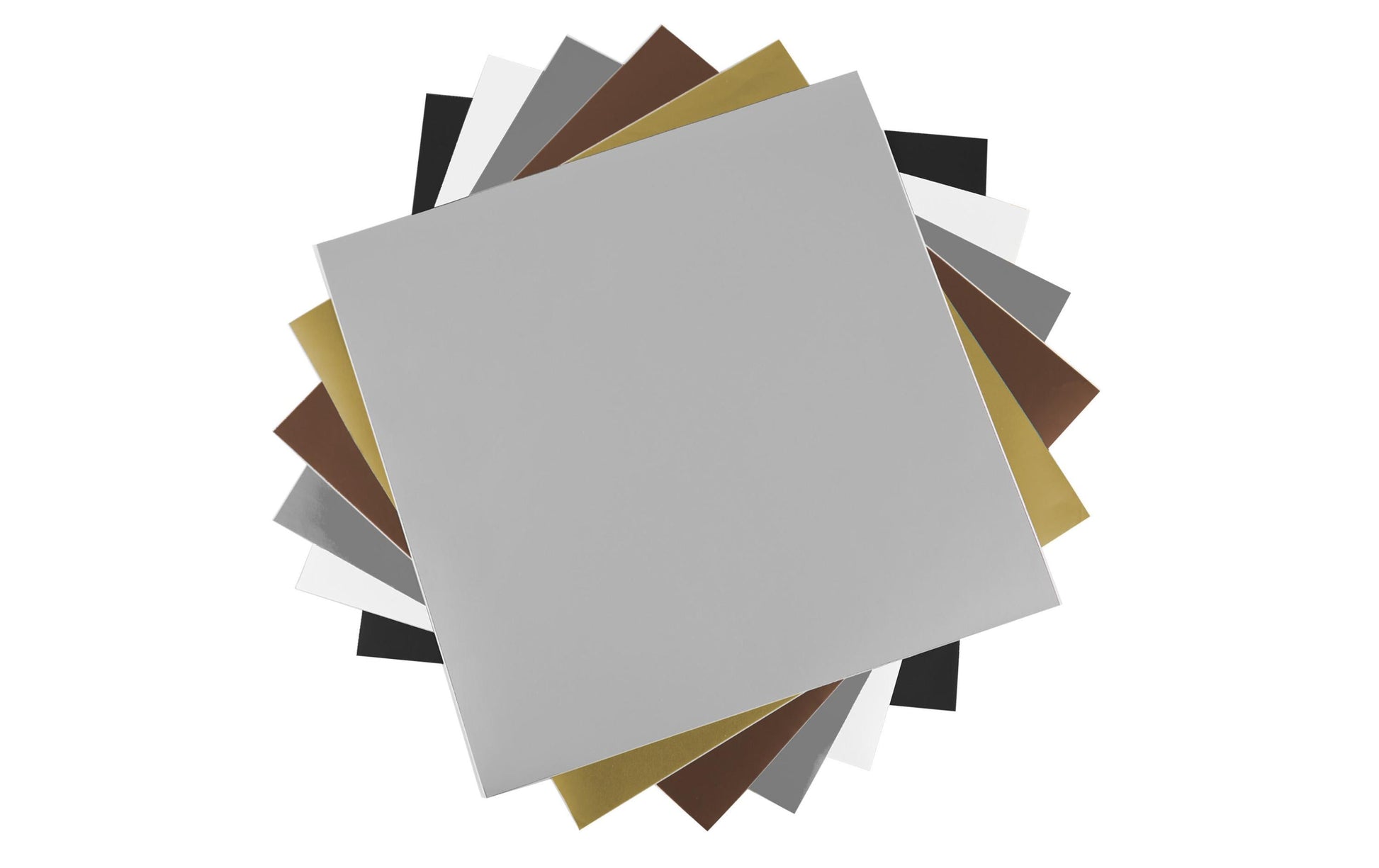 Silhouette Vinylfolie (selbstklebend), Schwarz, Braun, Gold, Grau, Silber, Weiss, 30,5 × 30,5 cm, 6 Stk.