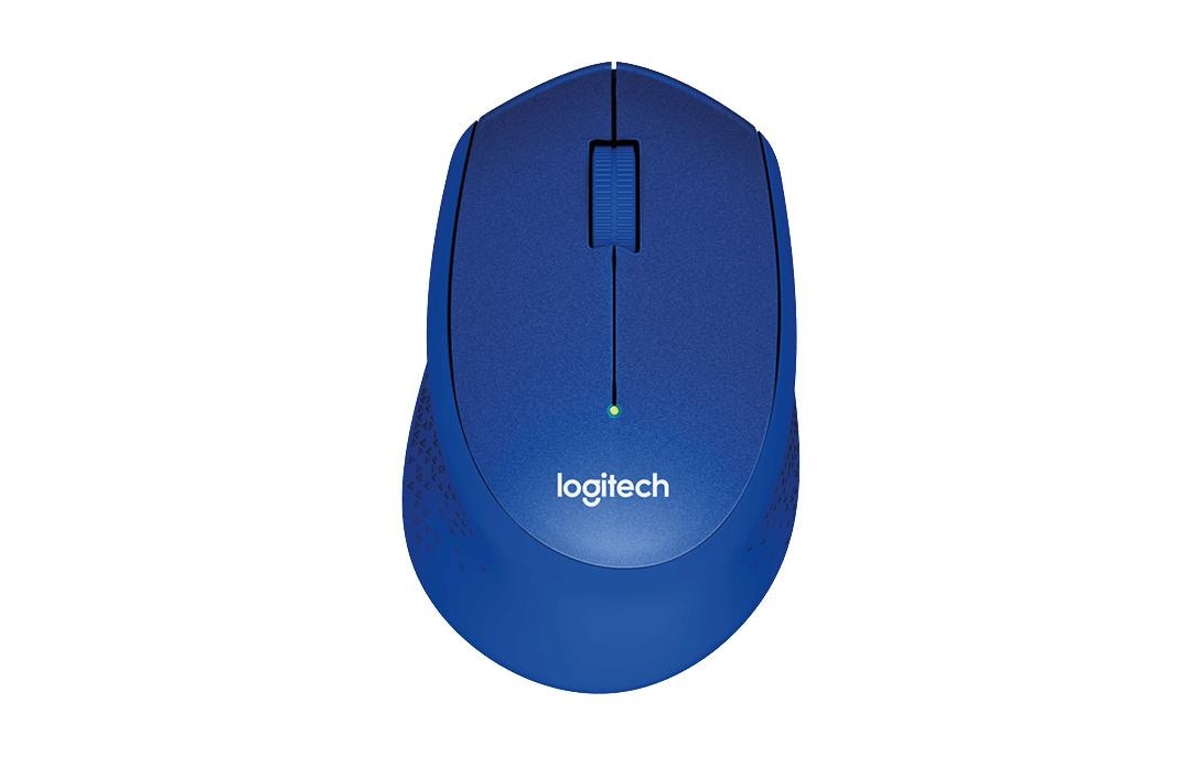 Logitech M330 Silent Plus – Maus – Kabellos (2,4 GHz), 1000 DPI, Rechts, Blau