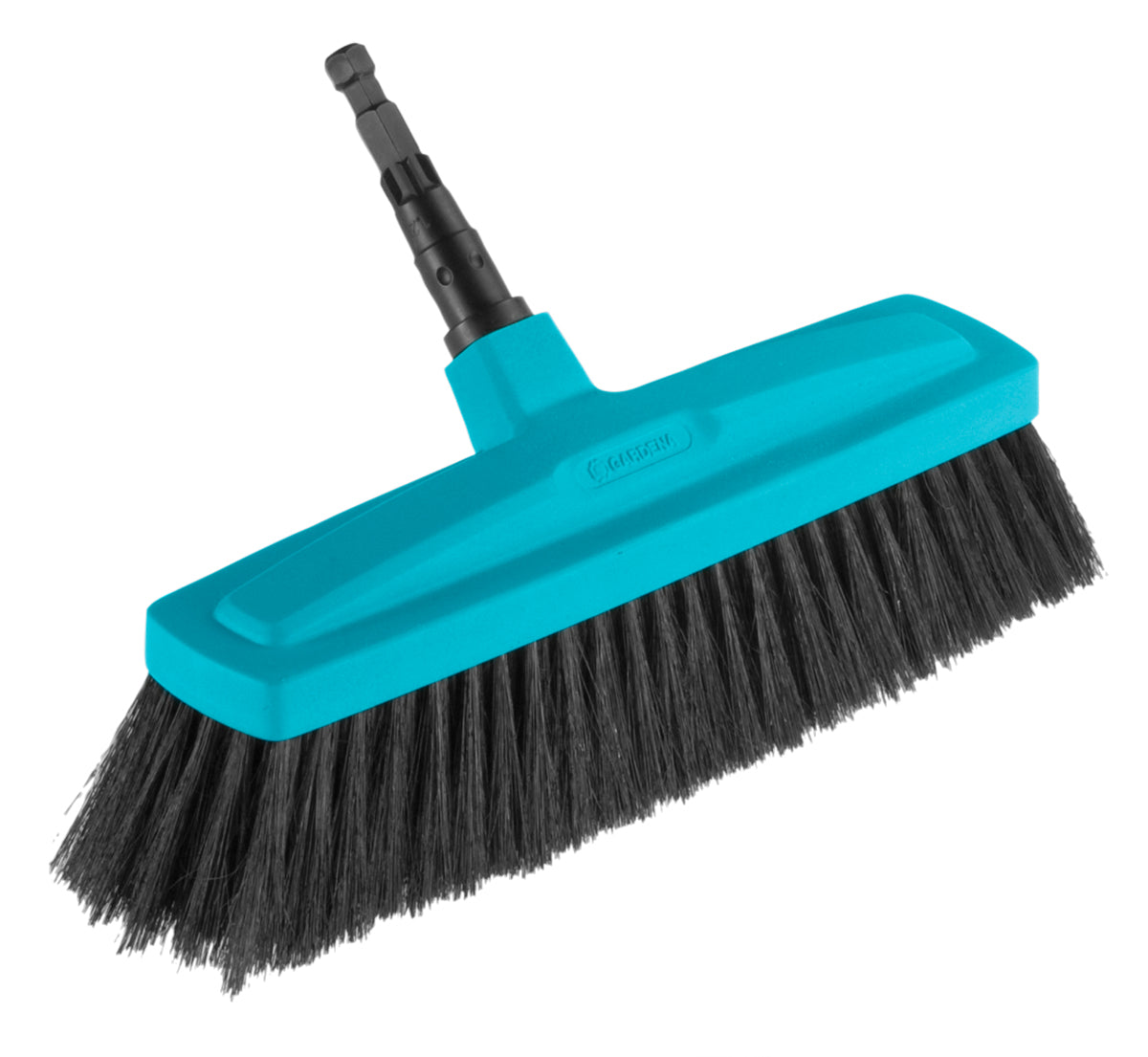 Gardena Besen combisystem – 34 cm, Polypropylen (PP), schwarz/cyan, ohne Stiel