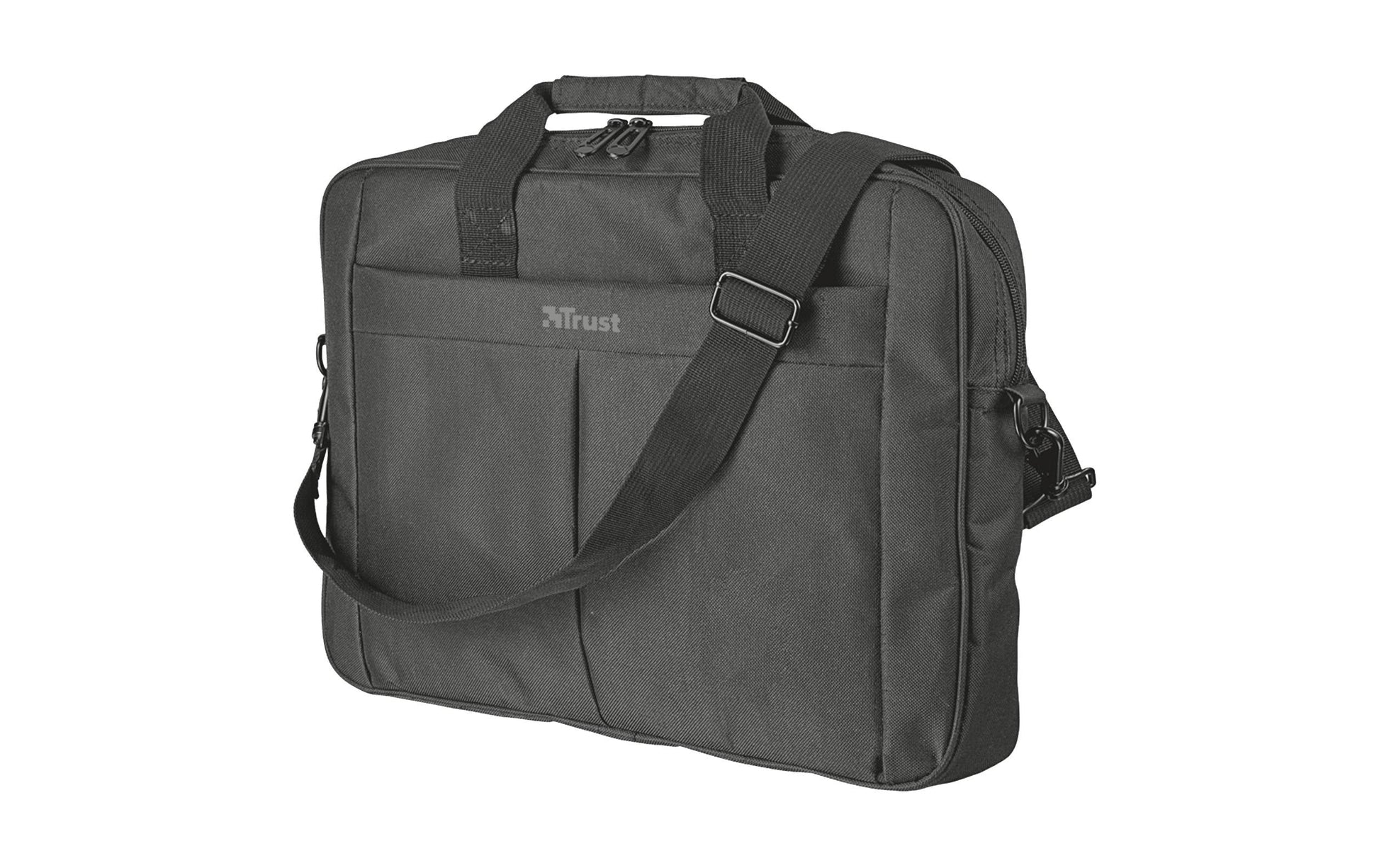 Trust Notebook-Tasche bis 16" – 2 Fächer, Schultergurt – Schwarz